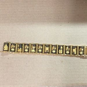 Vintage Damascene Bracelet 12 Panel Damascene Bracelet Rare